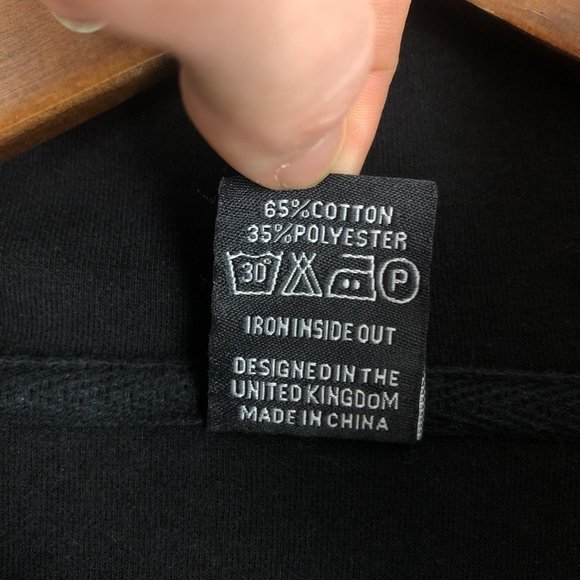 SP Aesthetics Men's Size Small Black Two-Way Full Zip Long Sleeve Hooded Jacket - Picture 10 of 11